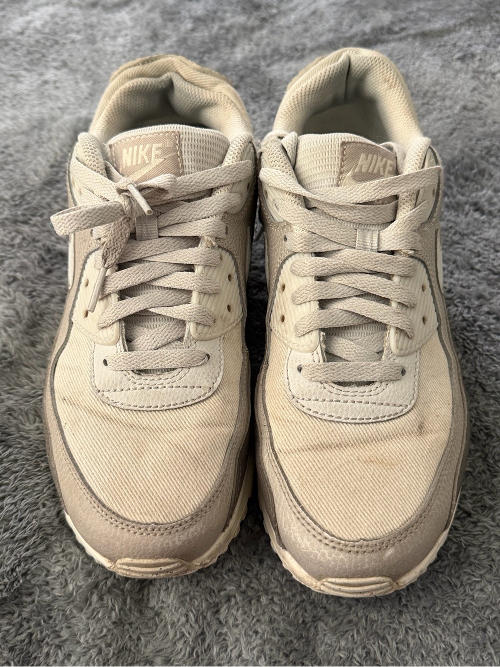 Nike Off-White/Light Gray Low-Top Sneakers